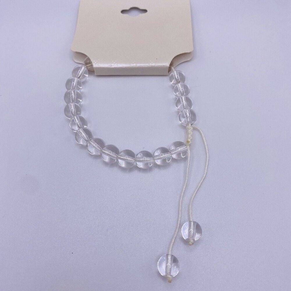 Aura Clear Bead Adjustable Bracelets New - Picture 1 of 4